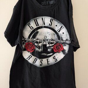 Guns N’ Roses Concert Tour Black Band Tee Size L 100% Cotton Rock Graphic T-Shir